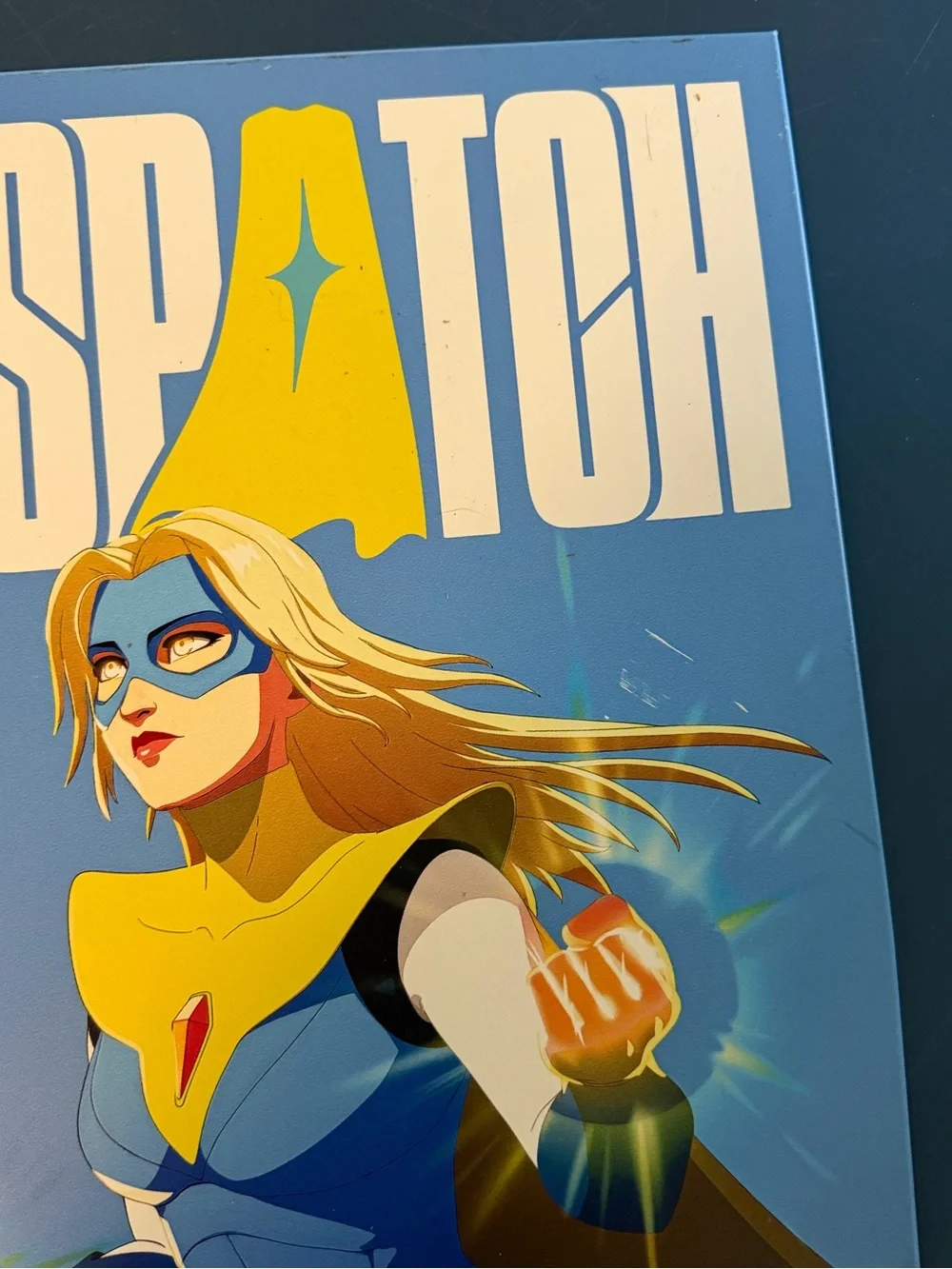 Displate Special Order 12x17” Metal Dispatch Superhero Sign